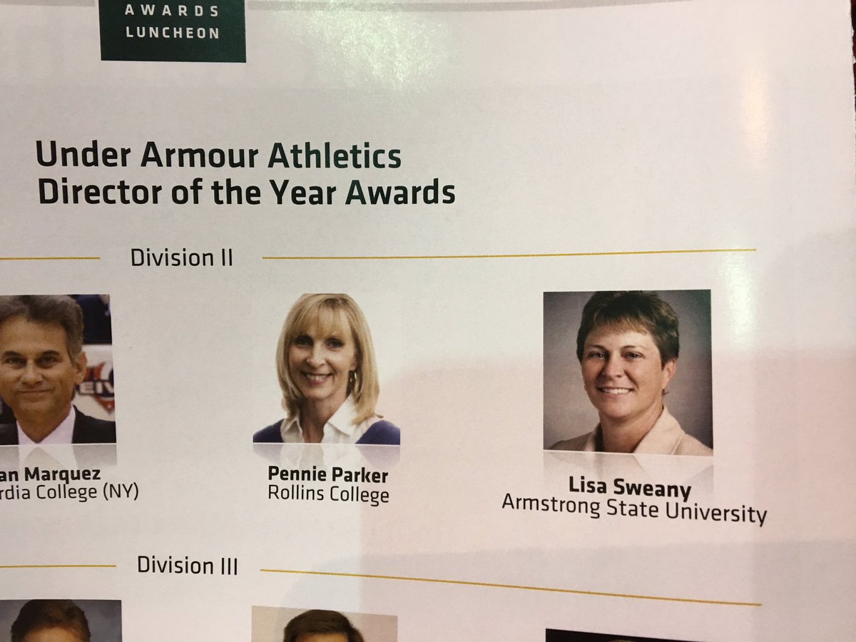 tcjsavannah's tweet photo. Happy to be at the @NACDA luncheon to honor our @UnderArmour AD of the Year, Lisa Sweany! @lisasweany @ArmstrongPirate #CoSIDA17 https://t.co/r36s61qIQ9