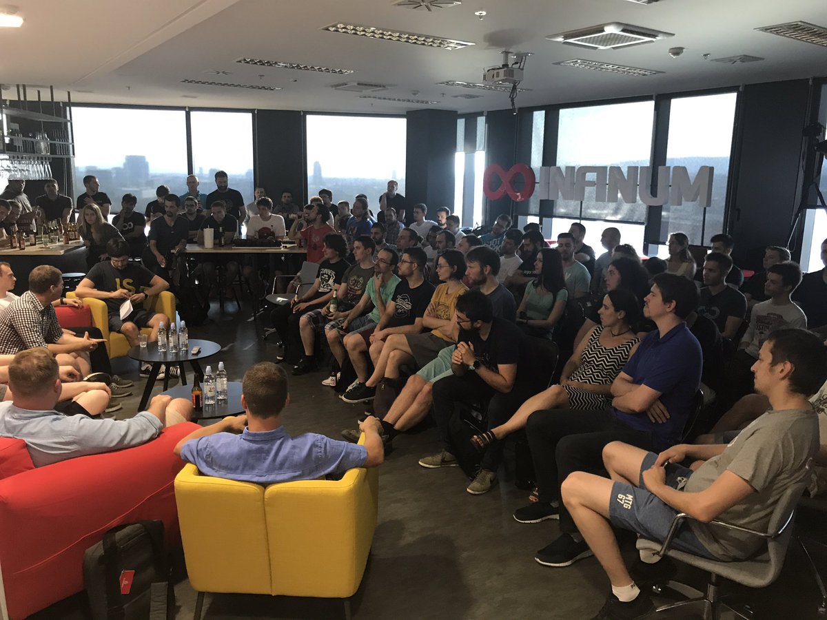 infinum's tweet photo. Amazing turnout for the #JavaScript panel we've organized. #JStalks https://t.co/vdOm9p7JWl