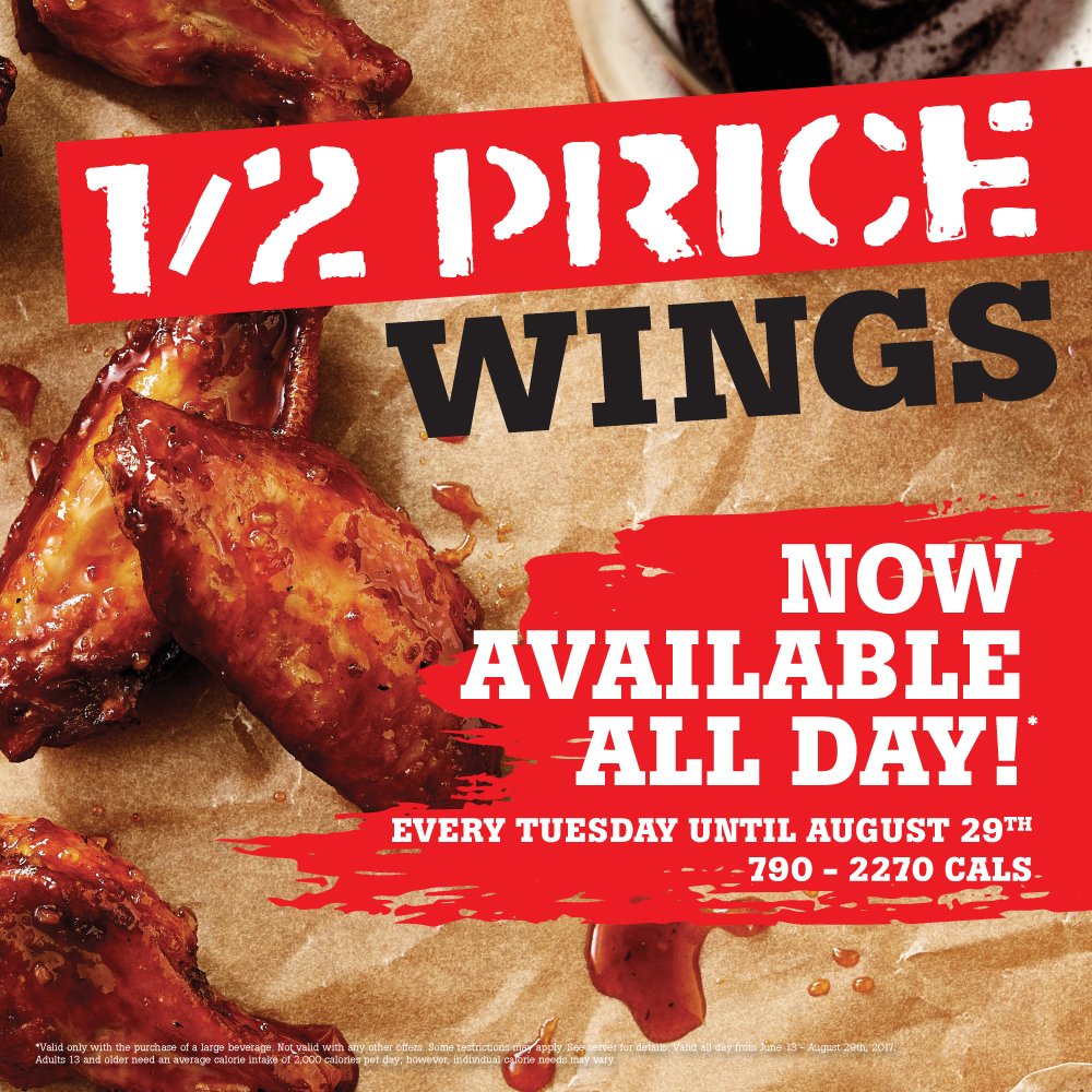 stlouiswings's tweet image. BREAKING NEWS! Our famous wings are now available every Tuesday for 1/2 price ALL DAY! What are you waiting for? #stlouiswings #bestwings