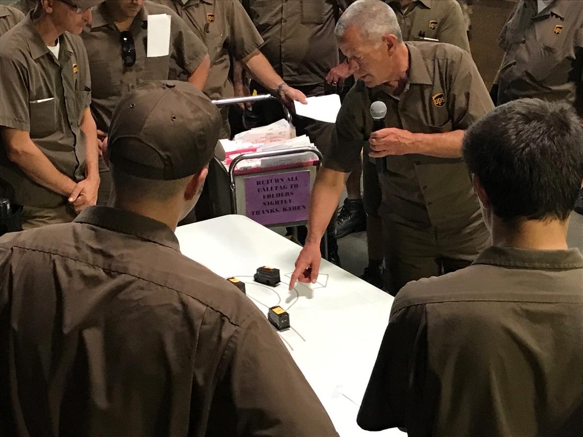 Sizing up parking selections during this morning's PCM! #Normansafety #redriversafety #tinytown