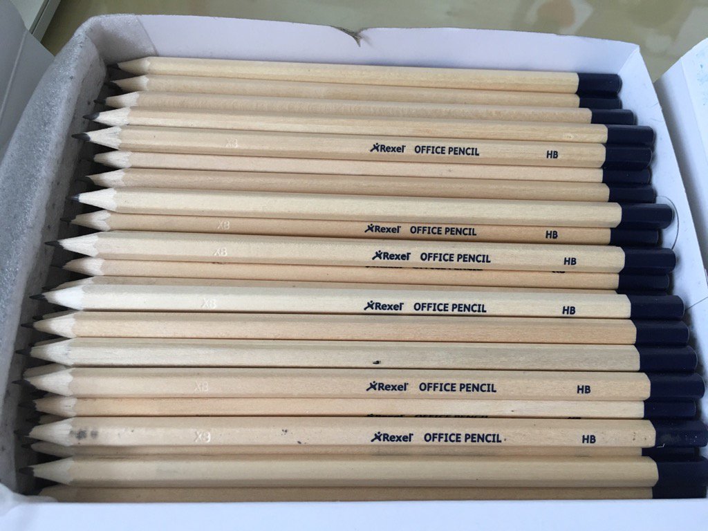 Now this is exciting. I have just bought 144 pencils. #stationeryfetish