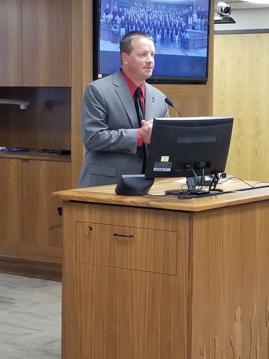 Dr. Britton Hart, principal at Emporia High, has been named the 16-17 Kansas High School Principal of the Year. It's his turn to present.