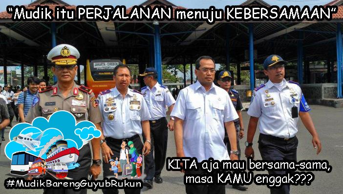 VVanblaz's tweet photo. Tuh ingat mudik=bersama bukan slng mendahului atau mencaci #MudikBarengGuyubRukun @kemenhub151 @BudiKaryaS @Beritasatu https://t.co/5Se0Axi4mJ