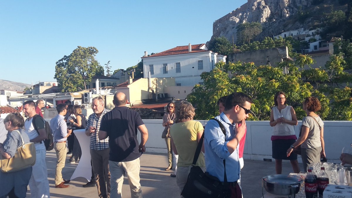 Cocktail on rooftop for <a href="/eu_success/">SUCCESS EU Project</a>, with representatives of greek ministry of rural development &amp; food and federation of greek maricultures