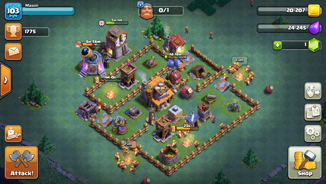 AllSuperCell's tweet photo. I jut absolutely LOVE the builder base. How about you, how does yours look? https://t.co/BqqJbLFiLX