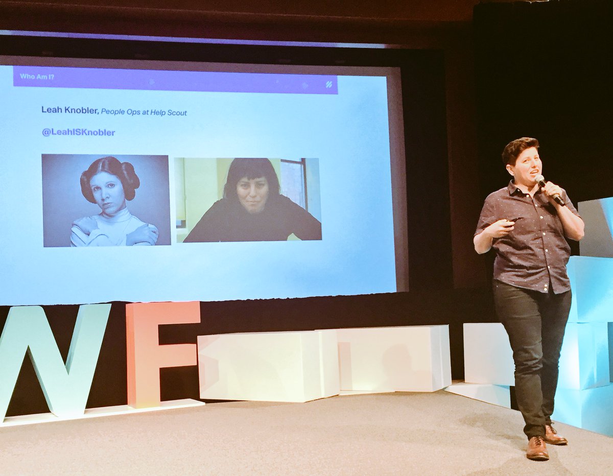 Leah like the princess from <a href="/helpscout/">Help Scout</a> is killing it on stage at #WistiaFest2017!