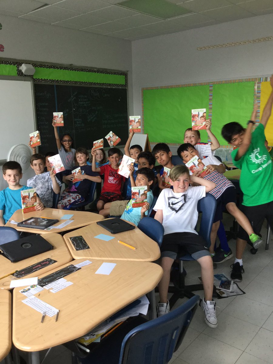 Staying cool in Book Club! #Frindle