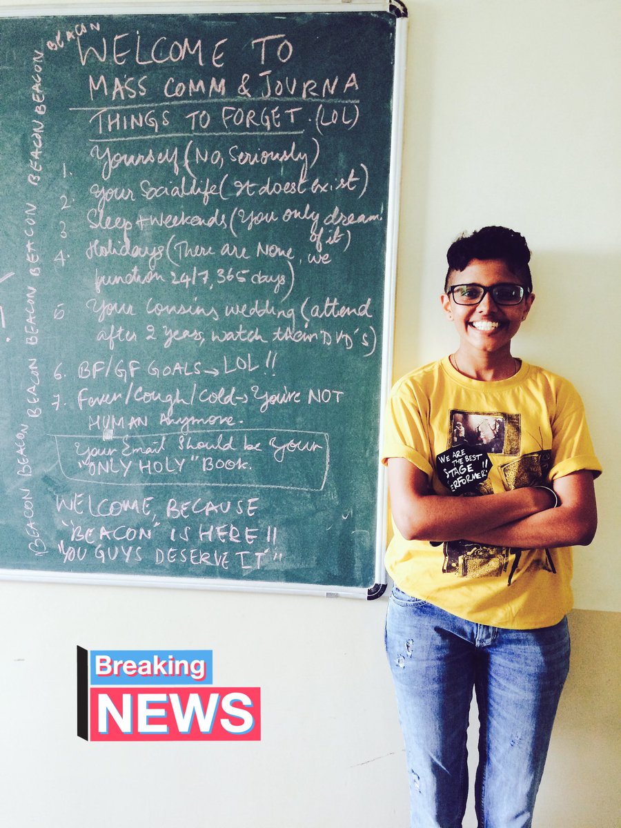 VYashashwini's tweet photo. Ex CR,@evelyn_kandur seems pretty excited for juniors this year. #Zombiecomms. She helped me put out this list for junis at @sjcbengaluru https://t.co/mWMdKcJifj