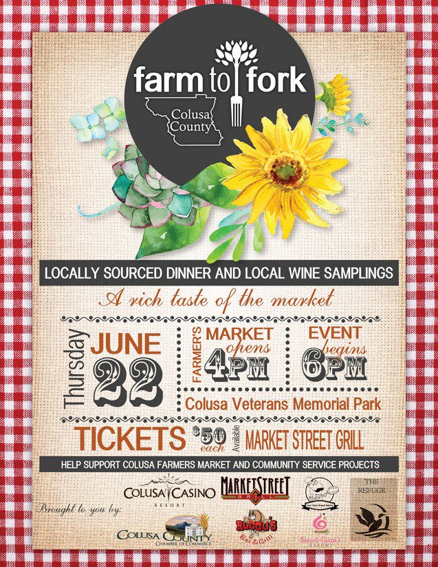 ColusaGrown's tweet photo. Don't forget! Next Thursday you can enjoy a beautiful dinner and support your local growers at the same time! https://t.co/r23sFtJRt4