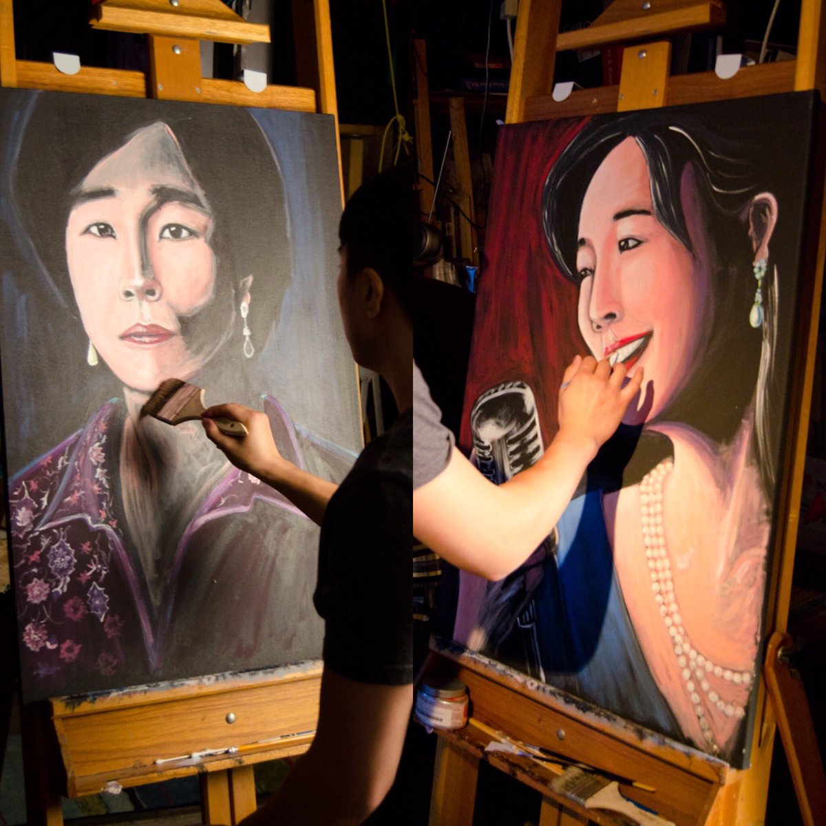 SongOnCanvas's tweet photo. The painting transformation. "(don't)... leave this world with your song still inside you. #songoncanvas https://t.co/ZqgPXjE72w