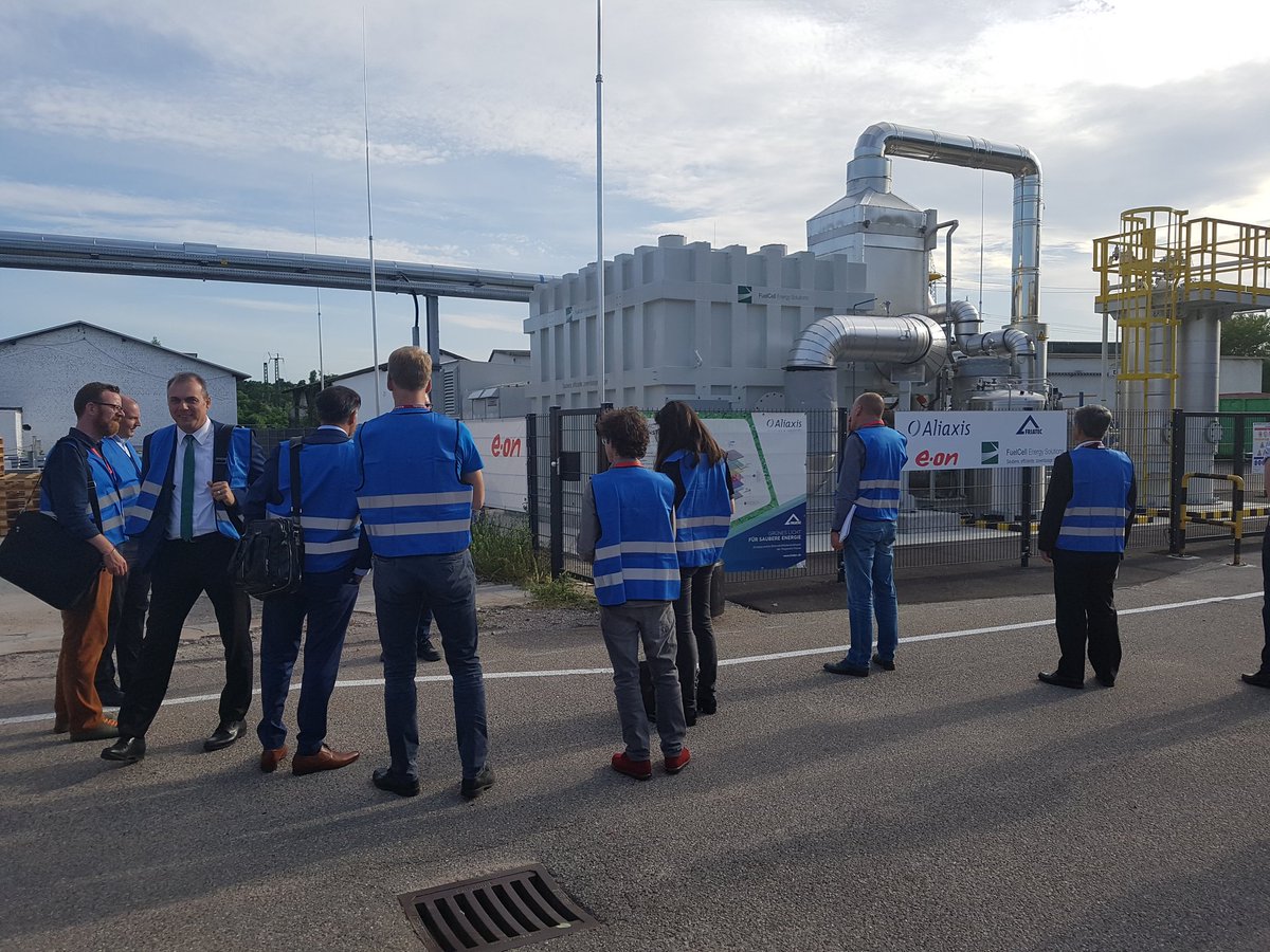 toyota_europe's tweet photo. #ToyotaMirai journey ends in Mannheim to see the largest #FuelCell plant in Europe saving 3000t of CO2/year #Friatec @EON_de https://t.co/hMB5jYxXFJ