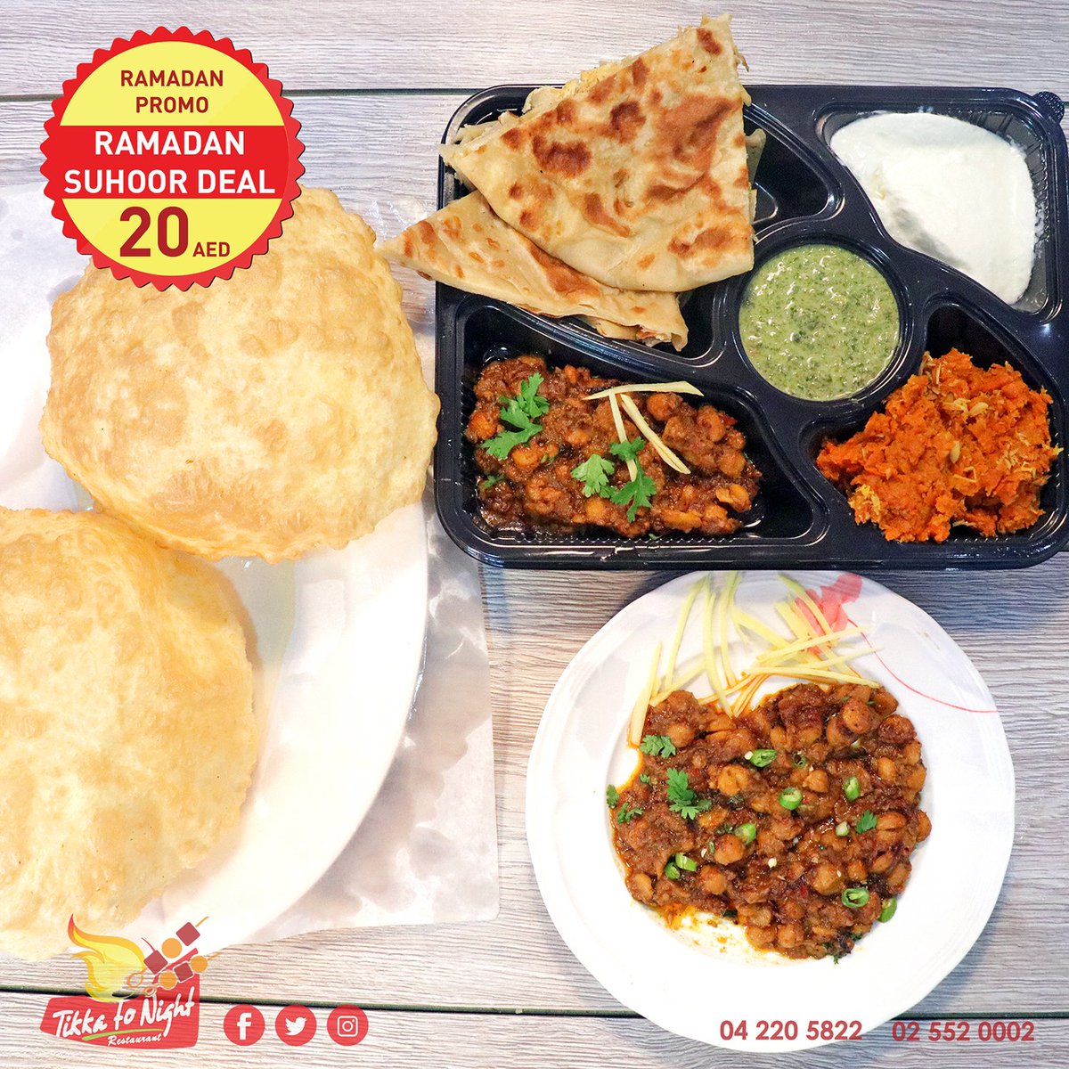 TikkaTonight's tweet photo. #TikkaTonight is open until 4am daily and delivers until 3am for #Suhoor . #Ramadan2017 #iamfasting #dubai #abudhabi #tripadvisor https://t.co/oo3ndlL5A7