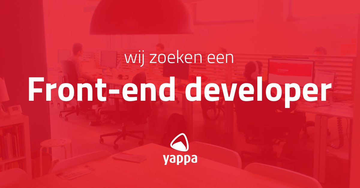 Onze front-end developer zoekt partner in crime. Kom ook leuke dingen bouwen! bit.ly/yapfrontend #bejobs #frontend #vacature