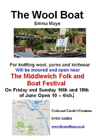 We are open with the Wool Boat @middlewichfolk this Friday and Sunday <a href="/VisitBritain/">VisitBritain 🇬🇧</a> <a href="/VisitEngland/">VisitEngland</a> <a href="/socheshire/">So Cheshire</a> @CheshireTowns <a href="/MktgCheshire/">Marketing Cheshire</a>
