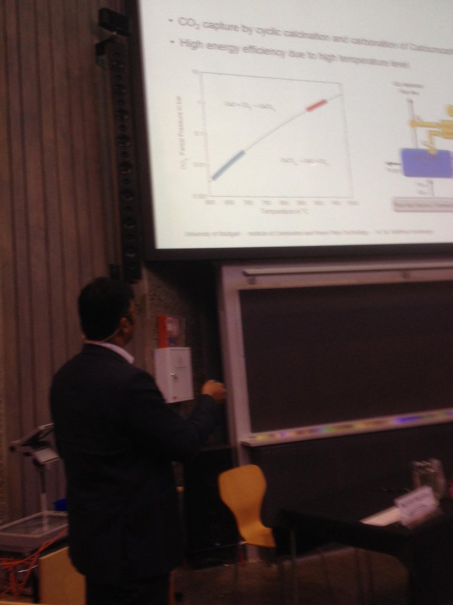 abkjordal's tweet photo. Colleague @rahul_ananth presenting Calcium looping capture from cement in @CEMCAP_CO2 at #TCCS-9 @SINTEFenergy https://t.co/eujw6PdDD5