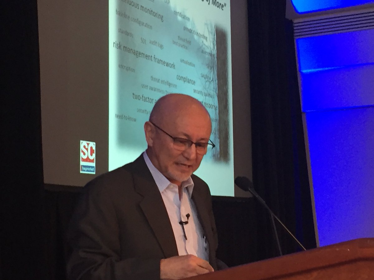 BBB1216BBB's tweet photo. Tony Sager, senior VP & chief evangelist at the Center for Internet Security kicks off Day 2 at #RiskSecToronto @SCMagazine https://t.co/VZUlehcw7S