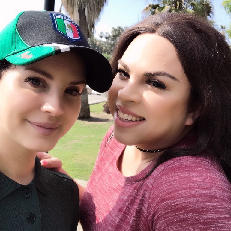 Lana with a fan