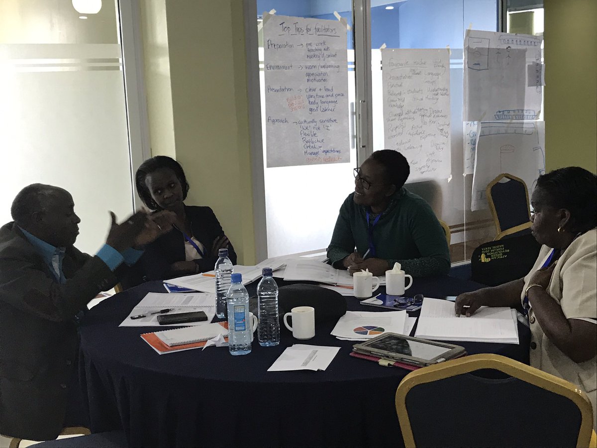 RicharEms's tweet photo. Participants discussing how to contextualize the training materials for their teachers. Productive and stimulating Day 2! #TeachersinEiCC https://t.co/ZGZEvRrmP4