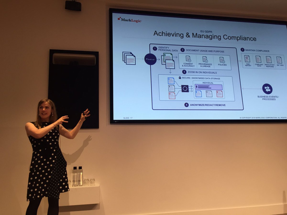 AngelValencia's tweet photo. Great session by @MarkLogic @christy_haragan on GDPR: great tip on indexing EUC docs and methodology to tackle it. https://t.co/AETOcA32S9