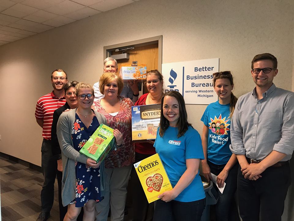 kidsfoodbasket's tweet photo. A HUGE thank you to @ExpressProsGR for hosting the #BrandItBlue food drive and making generous donations with partner companies! https://t.co/5vKVKFBP8w