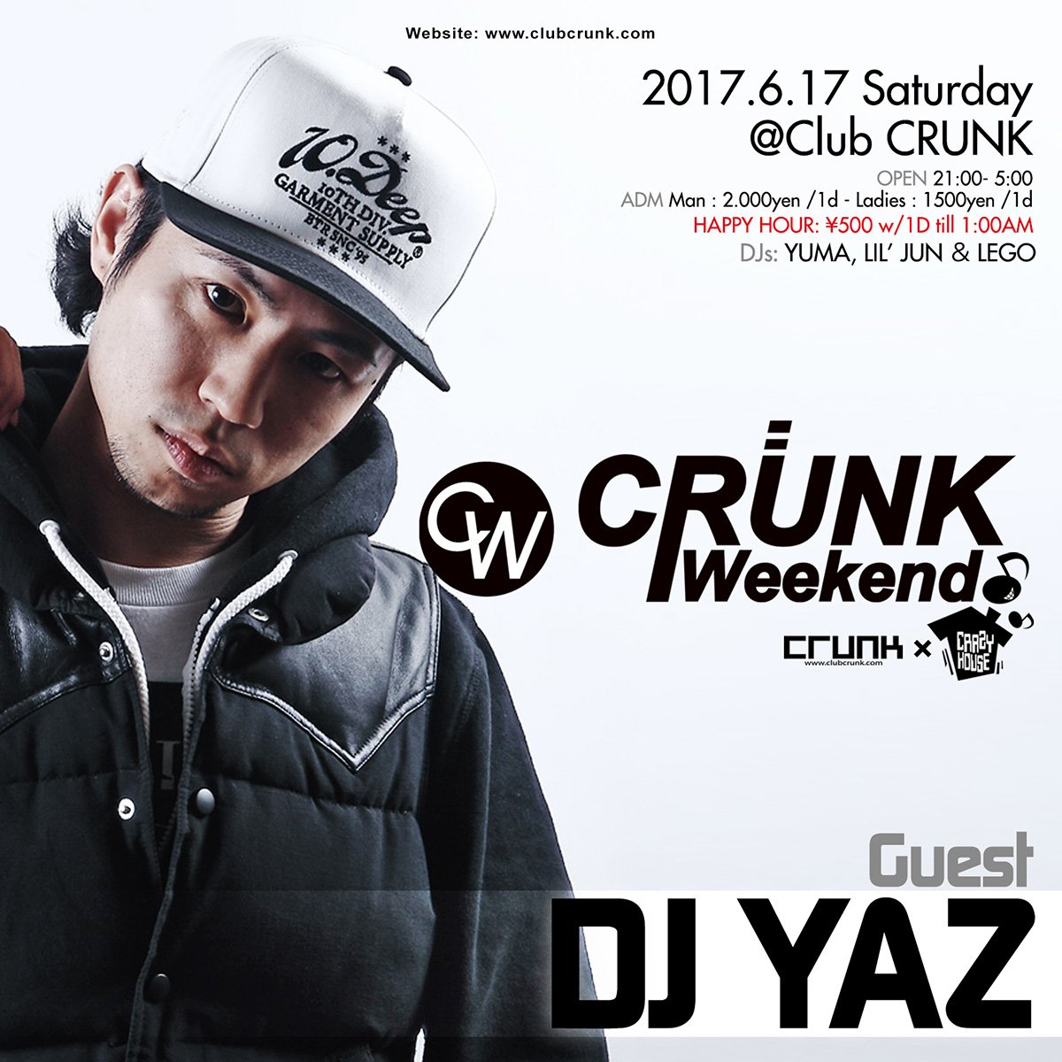 clubcrunkfussa's tweet photo. 6/17 (Sat) #crunkweekend #fussa_crunk Guest DJ @djyazjapan @DjYumaRide @DJLILJUN @lego_90 @crunk_toshi @crunkaname #fussa #yokota #福生 #Club https://t.co/E2WVP7fhSg