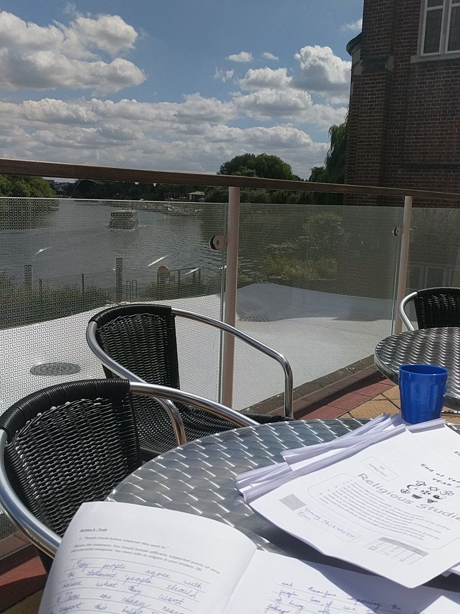 radnorrs's tweet photo. Marking exams really is such a chore. #sarcasm #couldbeworse #sunshine #summer #exams #teaching https://t.co/j6iP7xJNyv