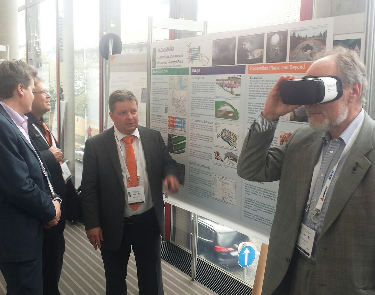 AFRY_global's tweet photo. #wtc2017 today: Jari Haapala’s poster presentation about Blominmäki underground WWTP also in #VirtualReality #tunnelling #VR #PoyryDigital https://t.co/SfmmGijud6