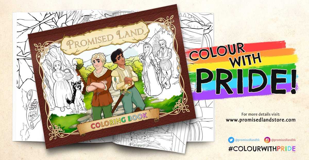 promisedlandbk's tweet photo. #ColourWithPride new @promisedlandbk colouring book edition available at https://t.co/IEC17XLN60 #PrideMonth #Pride #LGBTQ #LoveIsLove https://t.co/y3bgKnocjB