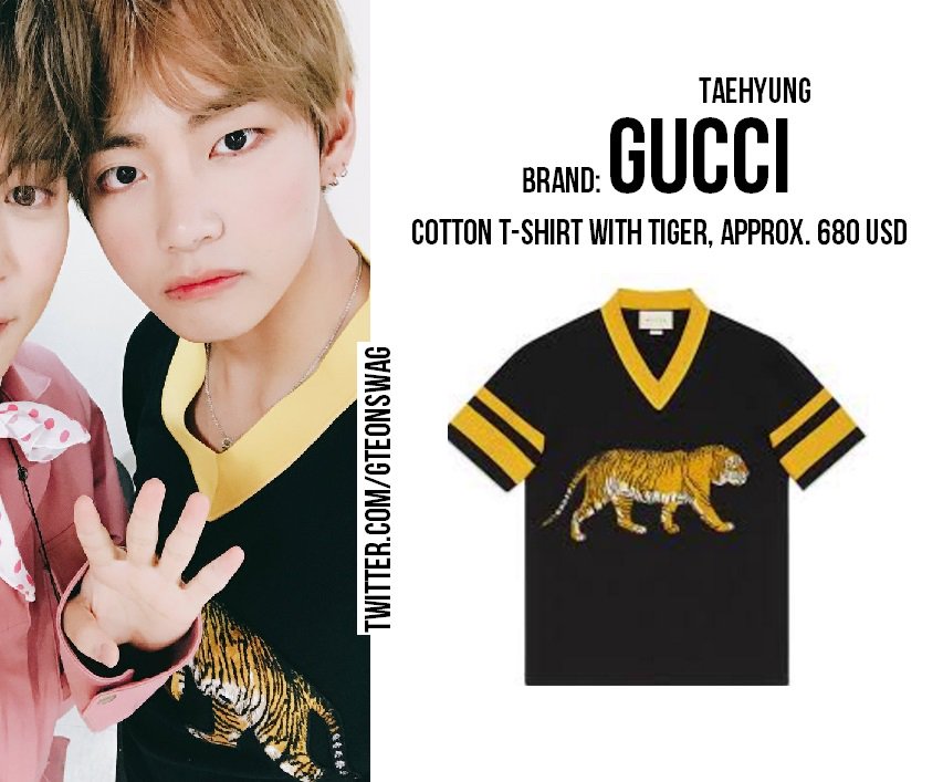 half single Which one Beyond The Style ✼ Alex ✼ on Twitter: "TAEHYUNG #BTS 170613 #TAEHYUNG #태형  #방탄소년단 GUCCI cotton T-Shirt With Tiger https://t.co/V5TlQi6cDv" / Twitter