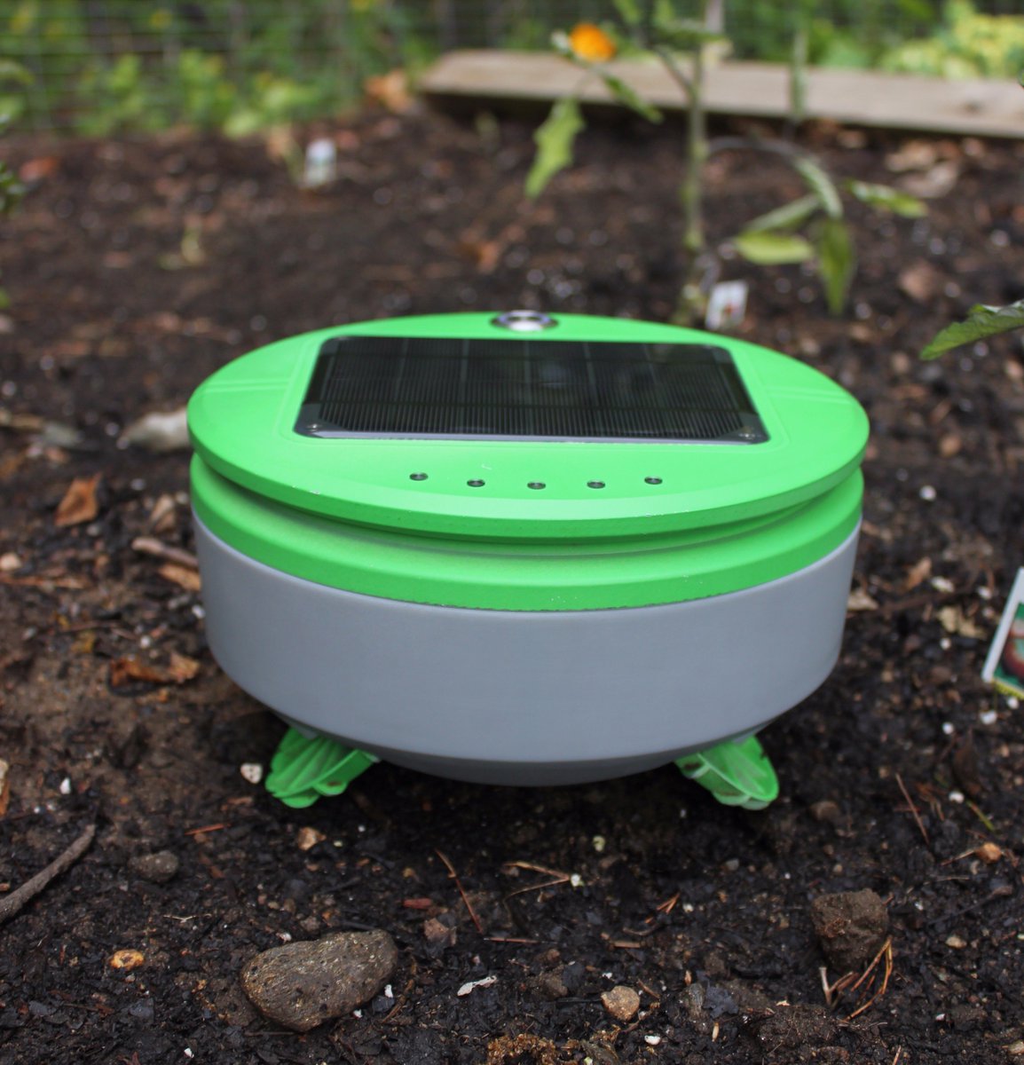 john_c_chase's tweet image. Our Kickstarter just went live! Check out Tertill, a solar powered weeding robot for home gardens! kck.st/2soBnUe