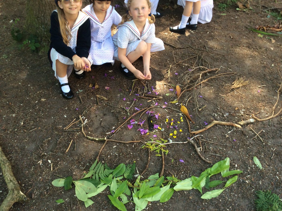 THSch_Junior's tweet photo. Woodland artwork in our amazing woods after a busy day of exams! Deers, robins, cats, pretty patterns and more... #thy3 #woodlandart https://t.co/mJ3OtmJQvs