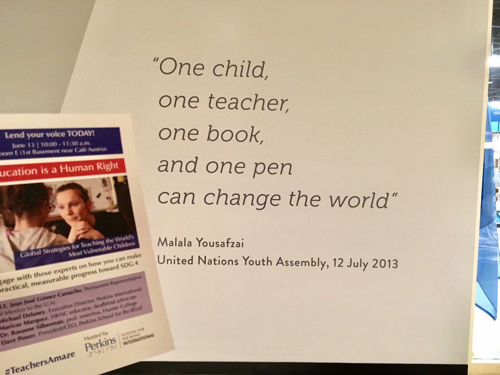 Education is a Human Right panel about to begin at 10 in UN conf rm E. #TeachersAmaze