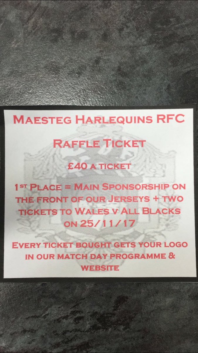 Any local business want a chance to be main sponsor of <a href="/MaestegQuinsRFC/">Maesteg Harlequins ⚫️🔴</a> please get in touch 👍