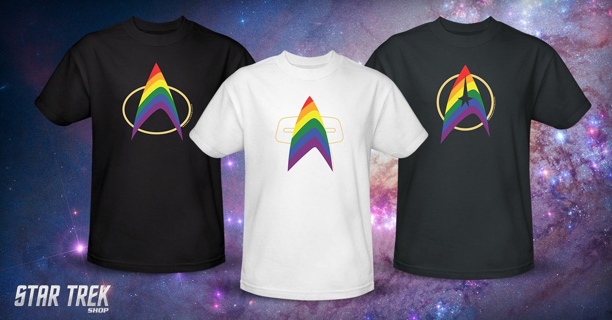 StarTrek's tweet image. Celebrate #LGBT #Pride Month with the Rainbow Delta Collection #StarTrek #Equality bit.ly/TrekEquality