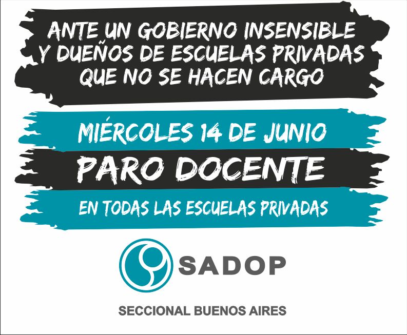 PatoSadop's tweet photo. #AlertaDocentes. PARO DOCENTE MIÉRCOLES 14 DE JUNIO. https://t.co/o6KTHDo9at