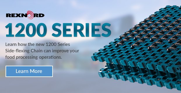 Learn about Rexnord's 1200 Series turn belts for food processing; now available in the U.S. bit.ly/2suxb4Y