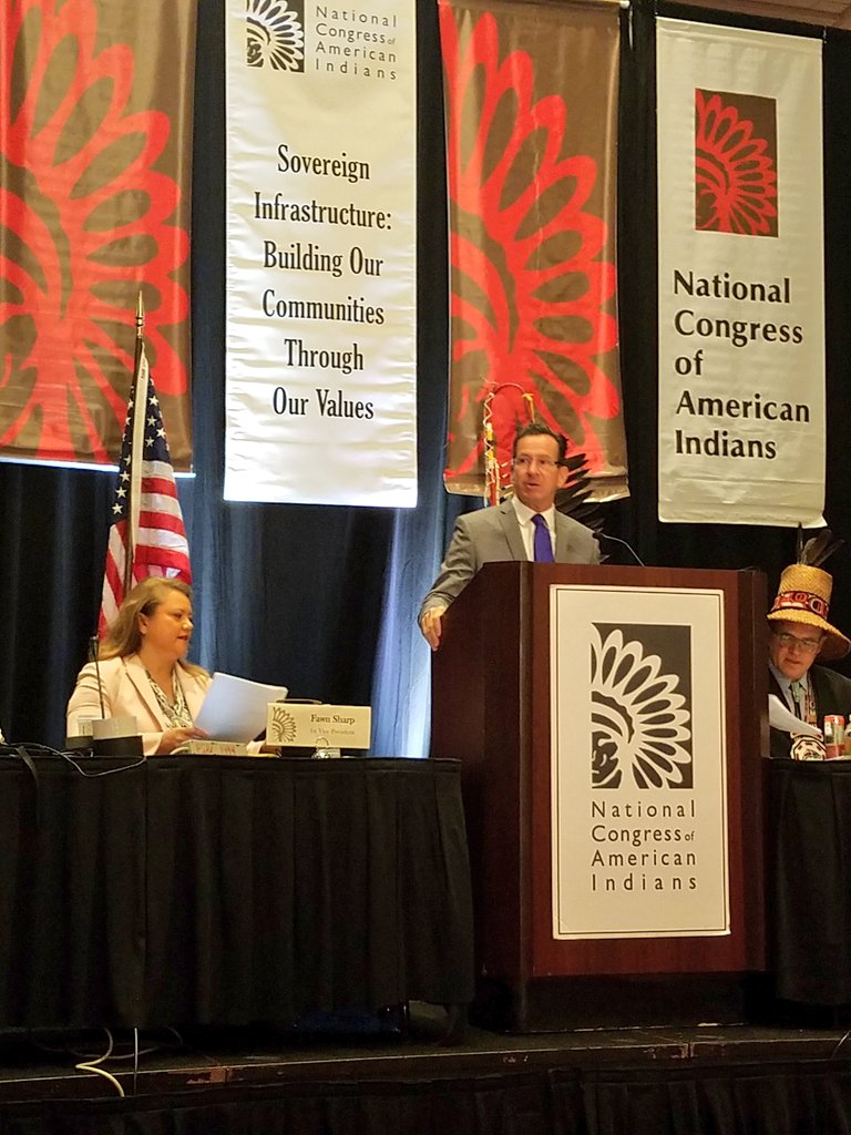 NCAI1944's tweet photo. Thank you to @GovMalloyOffice for the warm welcome to the state of CT during  #NCAIMY17 First General Assembly! https://t.co/56Z8QGE8Qx