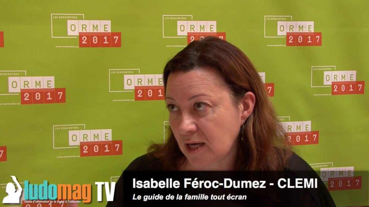 ORME2's tweet photo. "Le guide la famille tout écran" du @LeCLEMI présenté à @ludomag durant #Orme2017 par I. Féroc-Dumez! https://t.co/ucwdYoVTlU #EMI https://t.co/cWe82HXO01