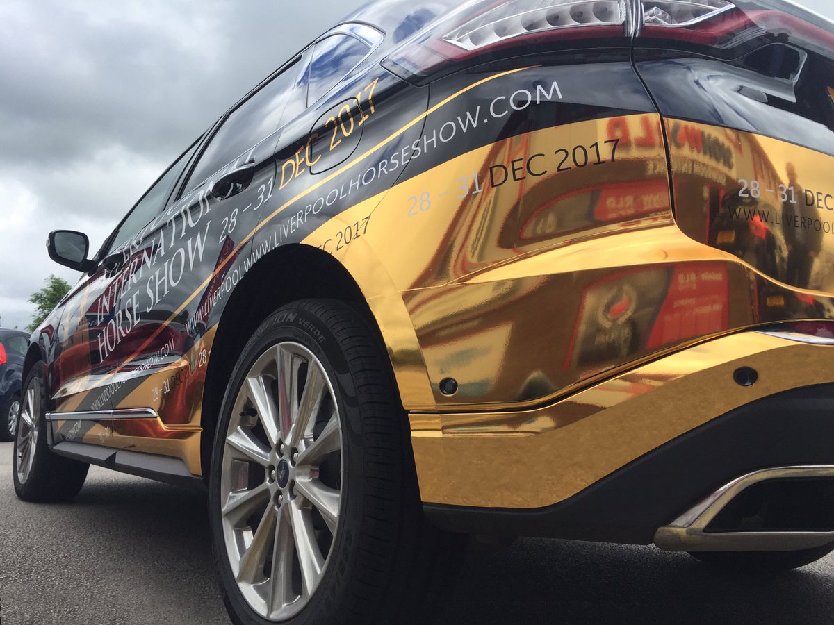 SignworldGroup's tweet image. Our latest vehicle wrap is now finished. We're loving the polished gold effect on this one! Let us know what you think! #gold #fordedge