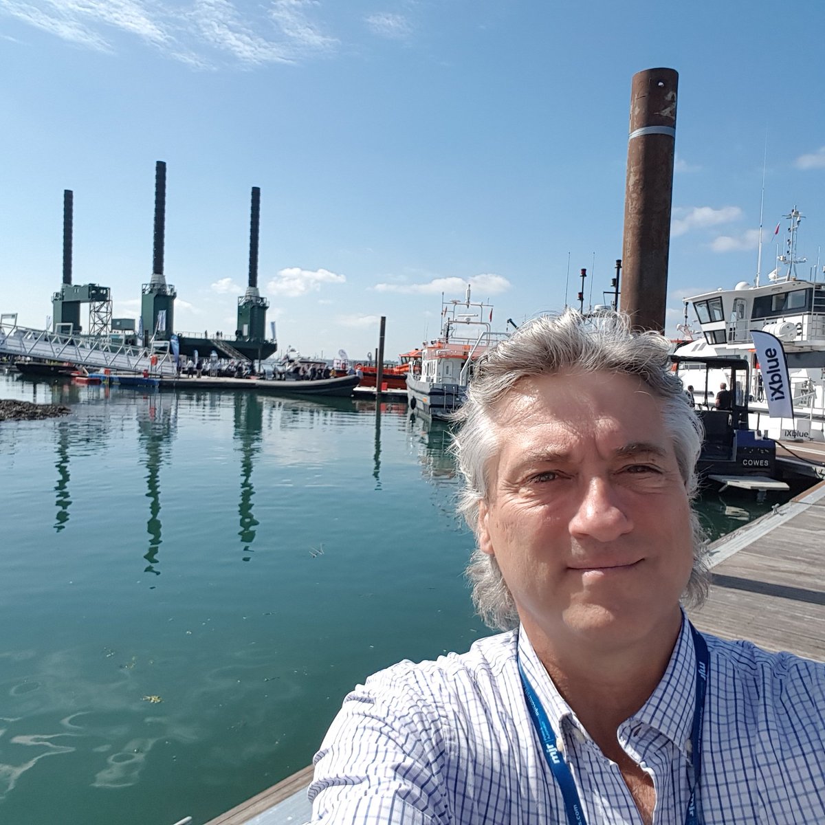 Nick_Danese's tweet photo. Blue skies for the Syncronized Shipyard #EnterprisePlatform &amp; #ShipConstructor presentation #Seawork, M/V Ocean Scene @ndar0000  @SSI_CAD https://t.co/W1EkSM3EEM