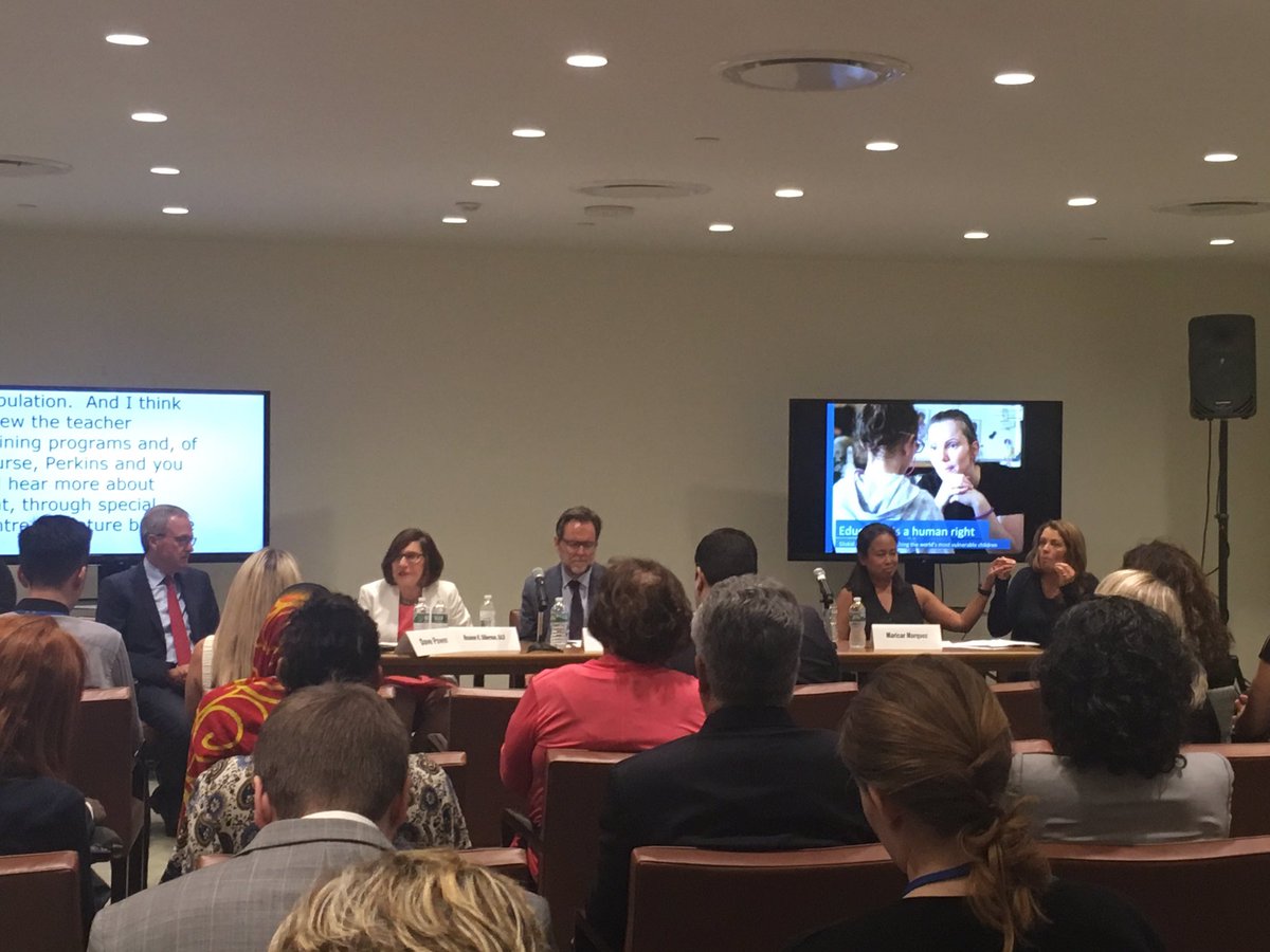 At UN #COSP10, Dr. Rosanne Silberman urges gov'ts to join NGOs &amp; raise up teacher training for kids who are multi-disabled. #TeachersAmaze
