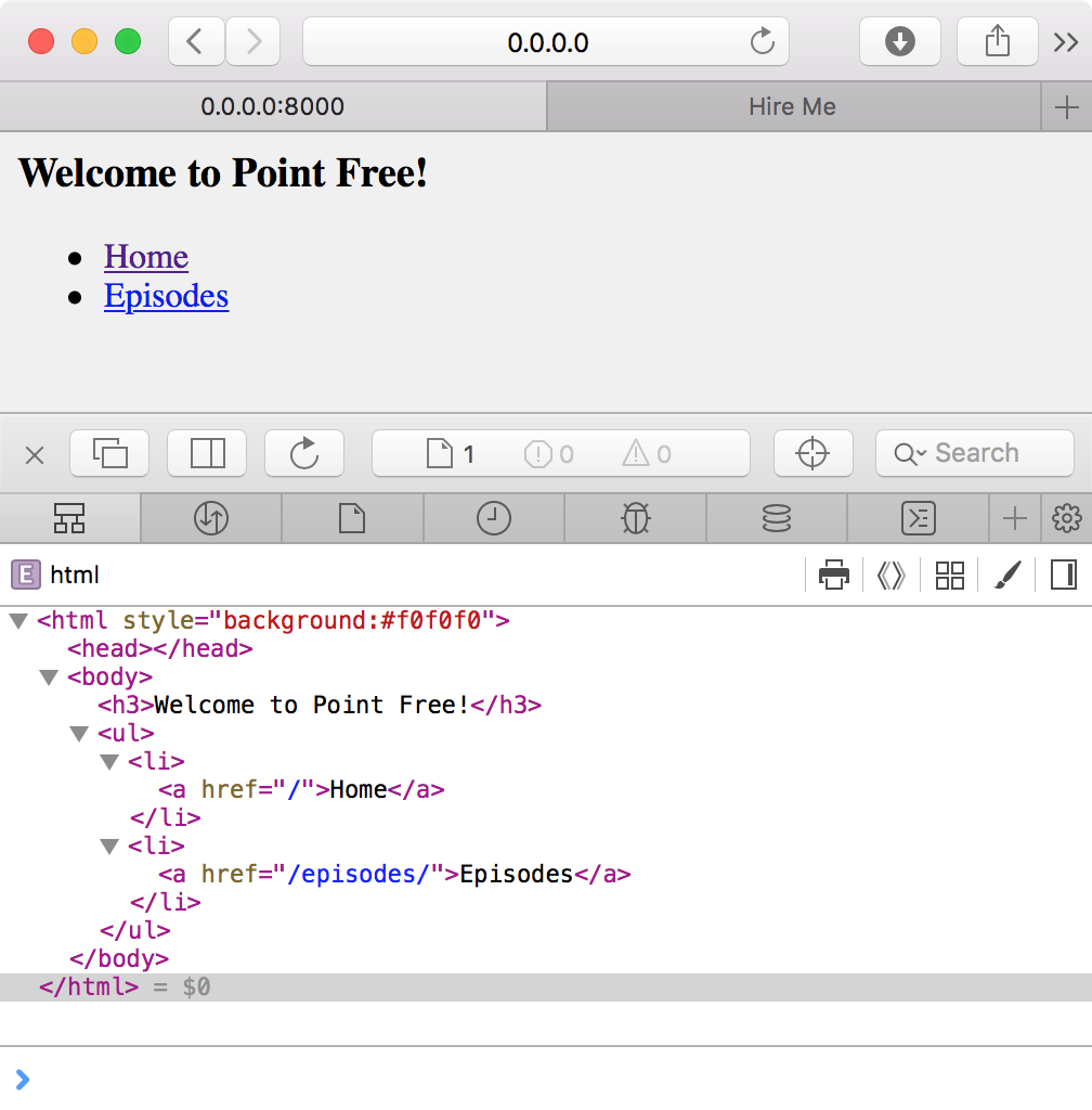 mbrandonw's tweet image. One thing I’ve been dabbling with for a side project: a functional Swift server that is highly composable and testable!