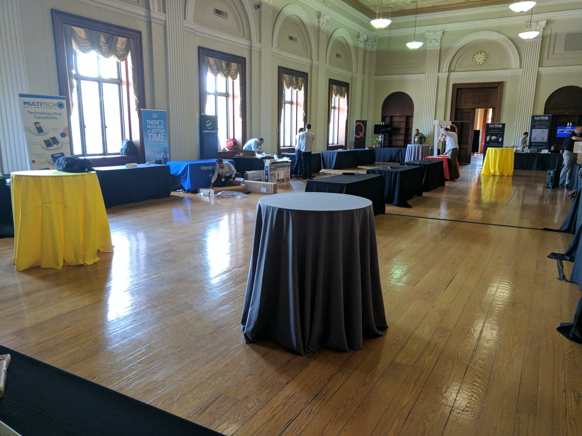 JoinedWorld's tweet image. Calm before the storm at todaya LoRa AMM #8 Market Place. #MultiTechSys table straight in front as you walk in
