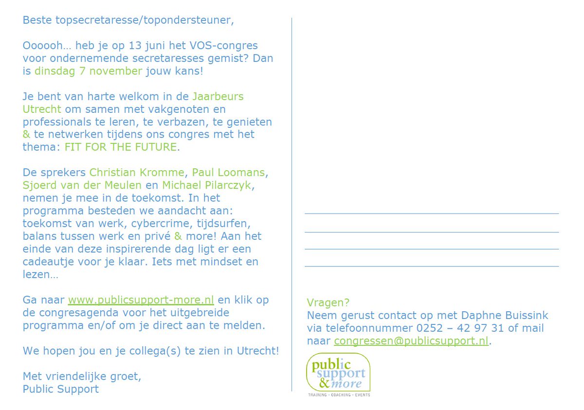 Heb je het #VOS17 gemist? Geen paniek, je bent 7 november van harte welkom! Let op, nog maar 100 plaatsen beschikbaar #VOS17 <a href="/jaarbeurs/">Jaarbeurs</a>