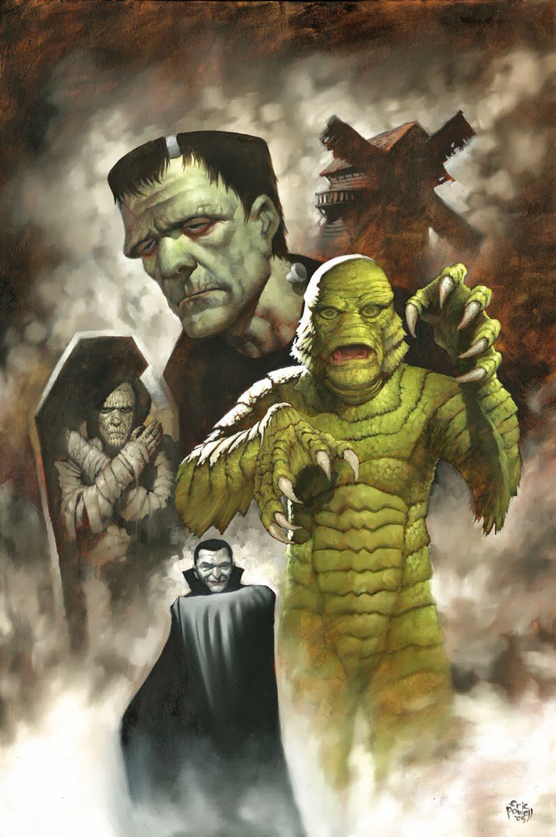 CoolComicArt's tweet photo. Universal Monsters by Eric Powell @goonguy https://t.co/V9qlXcMlI9