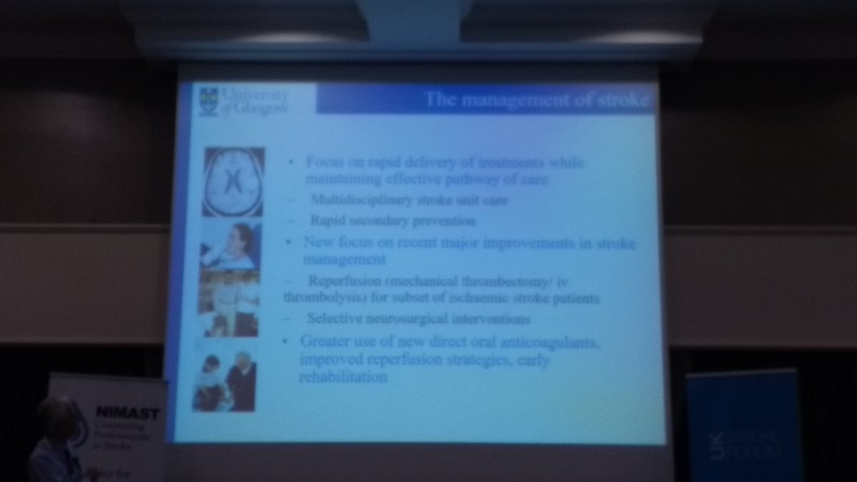 ShamimQuadir's tweet photo. Prof Langhorn @UKStrokeForum chair: thrombectomy & devices to prevent DVT in immobile stroke patients in latest @RCPLondon guideline #NISC17 https://t.co/06FYyf6k9S