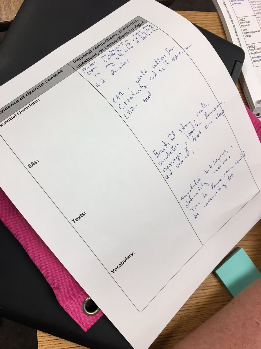 KimberlynSlagle's tweet photo. 🤓 @COBB_ELA Ts Investigate Rigorous Content in #SpringBoard novel units using the #doubleentryjournal 🗒 #springboardpl @DougSBoard https://t.co/tupLWiOnfq