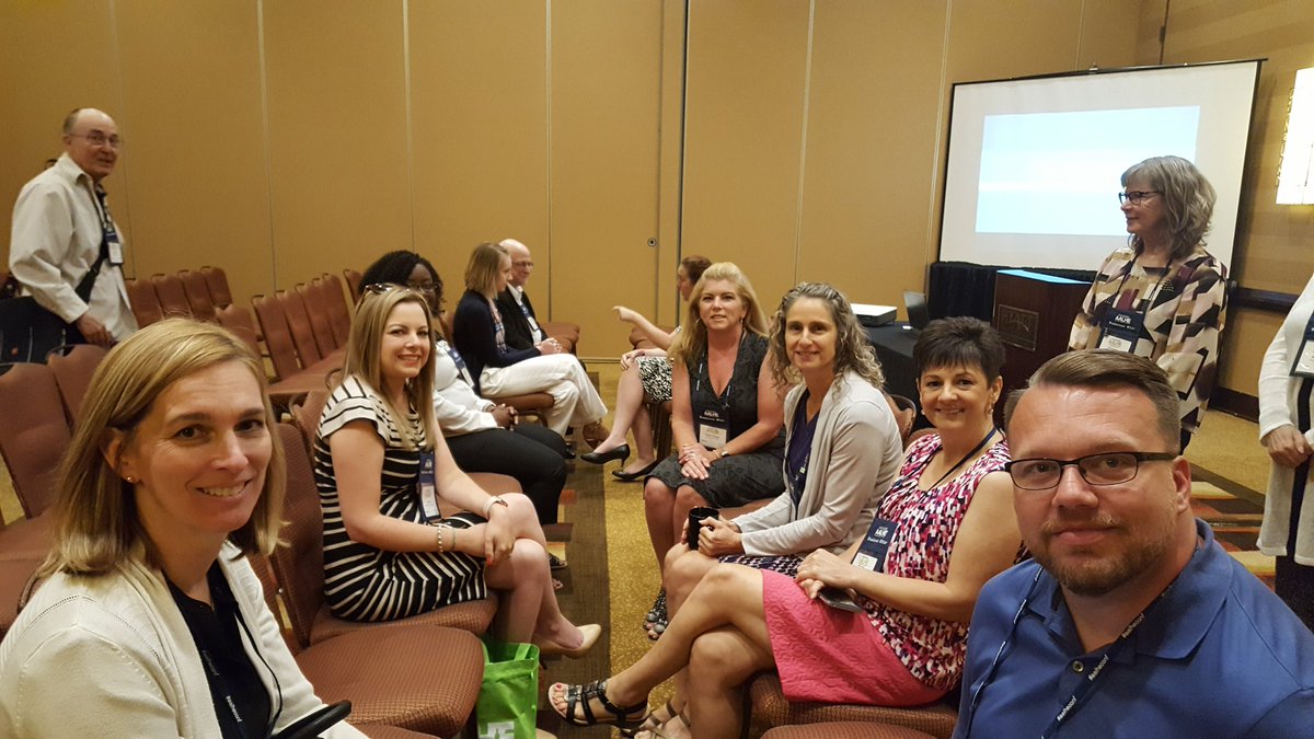 Networking in progress at the speed sharing session. It's like speed dating with a twist. #aalheconf