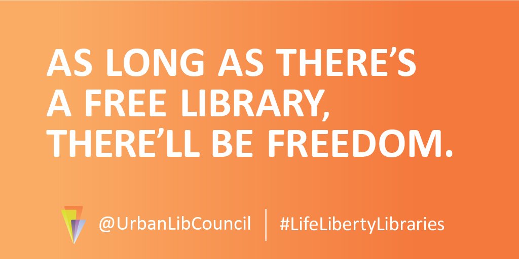 UrbanLibCouncil's tweet photo. Libraries provide equal access to information – the cornerstone of our democracy. #LifeLibertyLibraries https://t.co/A4IE2g7kMR