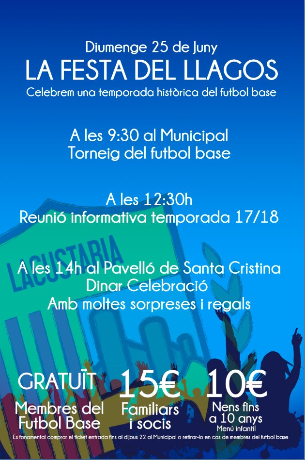 sommaresmefc's tweet photo. Mereixen una festa de cloenda històrica... Vine a la festa del futbol base del Llagos!! Entrades a partir de demà al Municipal🔵🔴 https://t.co/CvAjAGHbrQ